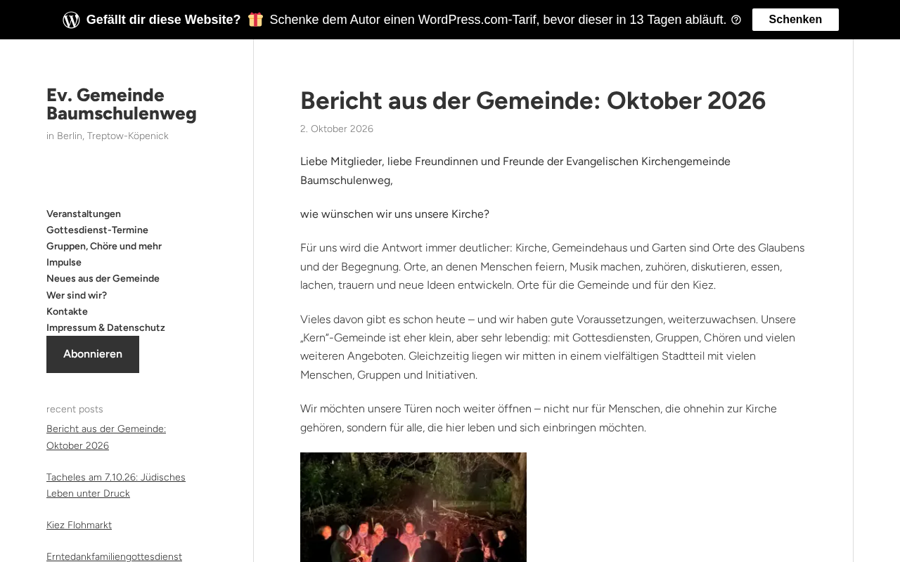 Website von Ev. Pfarramt Baumschulenweg Treptow